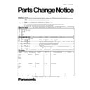 Panasonic ER1611K820, ER1511S820, ER1610K803, ER1610K820, ER1510S803, ER1510S820 Service Manual / Parts change notice