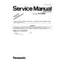 Panasonic KV-SS081-U (serv.man2) Service Manual / Supplement