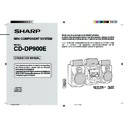 Sharp CD-DP900 User Manual / Operation Manual