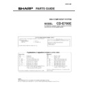 Sharp CD-E700 Service Manual / Parts Guide