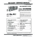 Sharp CD-SW200E (serv.man3) Service Manual
