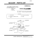 Sharp R-22AMM (serv.man13) Service Manual / Parts Guide