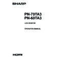 Sharp PN-60TB3 (serv.man9) User Manual / Operation Manual