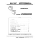 Sharp AR-285 (serv.man11) Service Manual