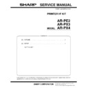 Sharp AR-PE2 (serv.man8) Service Manual / Parts Guide