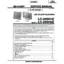 Sharp LC-20SH1EA Service Manual