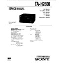 Sony FH-E737CD, MHC-2600, TA-H2600 Service Manual