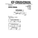 Sony ICF-CD533, ICF-CD533L (serv.man2) Service Manual