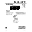 Sony MHC-EX10AV, MHC-EX7, MHC-EX9AV, TC-EX10, TC-EX7 Service Manual