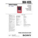Sony NW-HD5 Service Manual