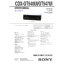 Sony CDX-GT540UI, CDX-GT547UI Service Manual