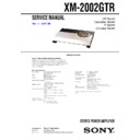 xm-2002gtr service manual