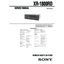 Sony XR-1800RD Service Manual