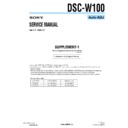 Sony DSC-W100 (serv.man5) Service Manual