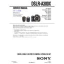 Sony DSLR-A300X Service Manual