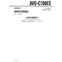 Sony AVD-C700ES (serv.man2) Service Manual