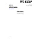 Sony AVD-K600P (serv.man2) Service Manual