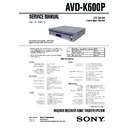 avd-k600p service manual