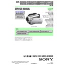 Sony DCR-DVD406E, DCR-DVD408, DCR-DVD408E, DCR-DVD506E, DCR-DVD508, DCR-DVD508E, DCR-DVD808, DCR-DVD808E, DCR-DVD908, DCR-DVD908E Service Manual