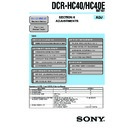 Sony DCR-HC40, DCR-HC40E (serv.man4) Service Manual
