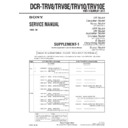 Sony DCR-TRV10, DCR-TRV10E, DCR-TRV8, DCR-TRV8E (serv.man4) Service Manual
