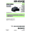 hdr-hc9, hdr-hc9e service manual