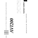 avi 200 (serv.man3) user manual / operation manual