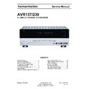 Harman Kardon AVR 137 Service Manual