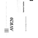 avr 20 (serv.man3) user manual / operation manual
