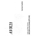 avr 21 (serv.man2) user manual / operation manual
