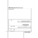 avr 240 (serv.man5) user manual / operation manual