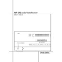 avr 240 (serv.man9) user manual / operation manual