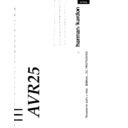 avr 25 (serv.man7) user manual / operation manual