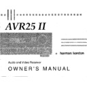 Harman Kardon AVR 25MK II User Manual / Operation Manual