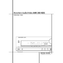 avr 300 (serv.man3) user manual / operation manual