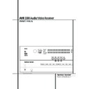 avr 330 (serv.man2) user manual / operation manual