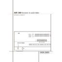 avr 340 (serv.man5) user manual / operation manual