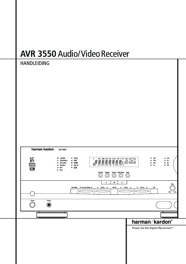 Harman AVR 35 Manual — View online or Download repair manual