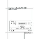 avr 4000 (serv.man8) user manual / operation manual