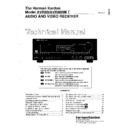 Harman Kardon AVR 80 Service Manual
