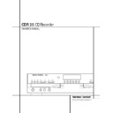 cdr 20 (serv.man7) user manual / operation manual