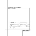 cdr 25 (serv.man10) user manual / operation manual