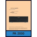 Harman Kardon PA 2000 (serv.man3) Info Sheet