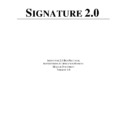 signature 2.0 (serv.man11) user guide / operation manual