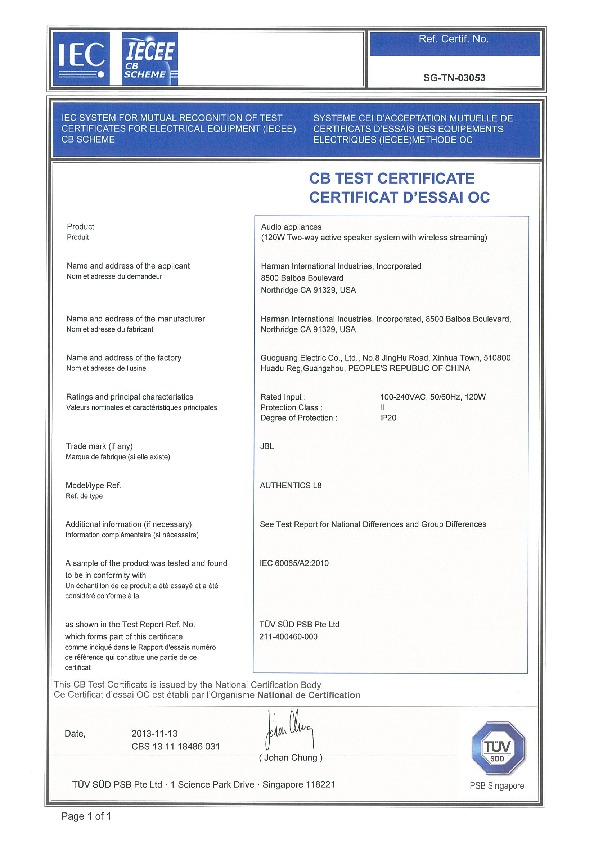 JBL AUTHENTICS L8 (SERV.MAN7) Service Manual — View online or Download repair