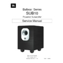 JBL BALBOA SUB10 Service Manual
