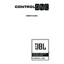 JBL CONTROL ONE (serv.man10) User Manual / Operation Manual