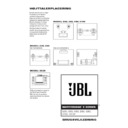 JBL E 100 User Manual / Operation Manual