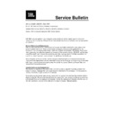 JBL HLS 610 Service Manual / Technical Bulletin