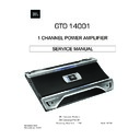 JBL GTO 14001 Service Manual